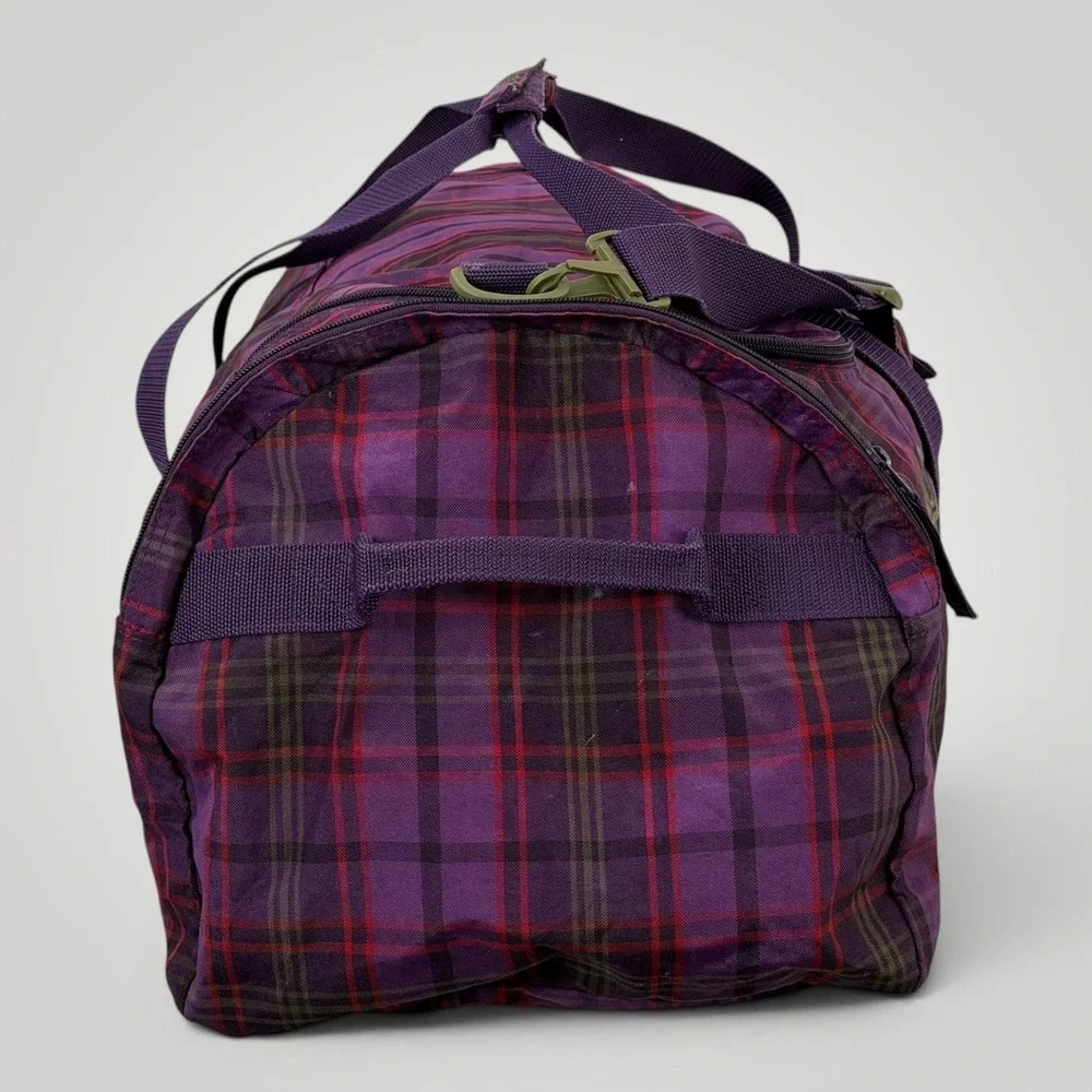 Dakine EQ Large Duffel Bag 26 Purple Plaid Travel Gym Overnight Bag
